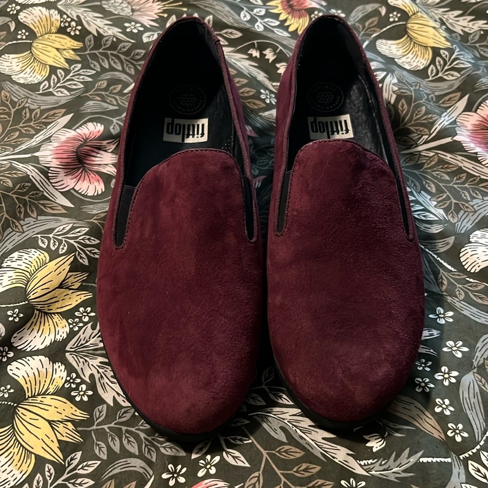 Fitflop Suede Burgundy Shoes
